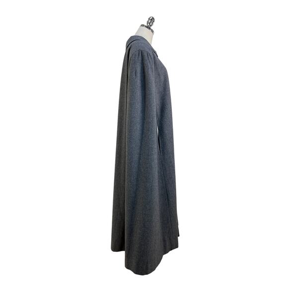 Pendleton Wool Gray Cape Vintage Full Length Maxi - Picture 7 of 13